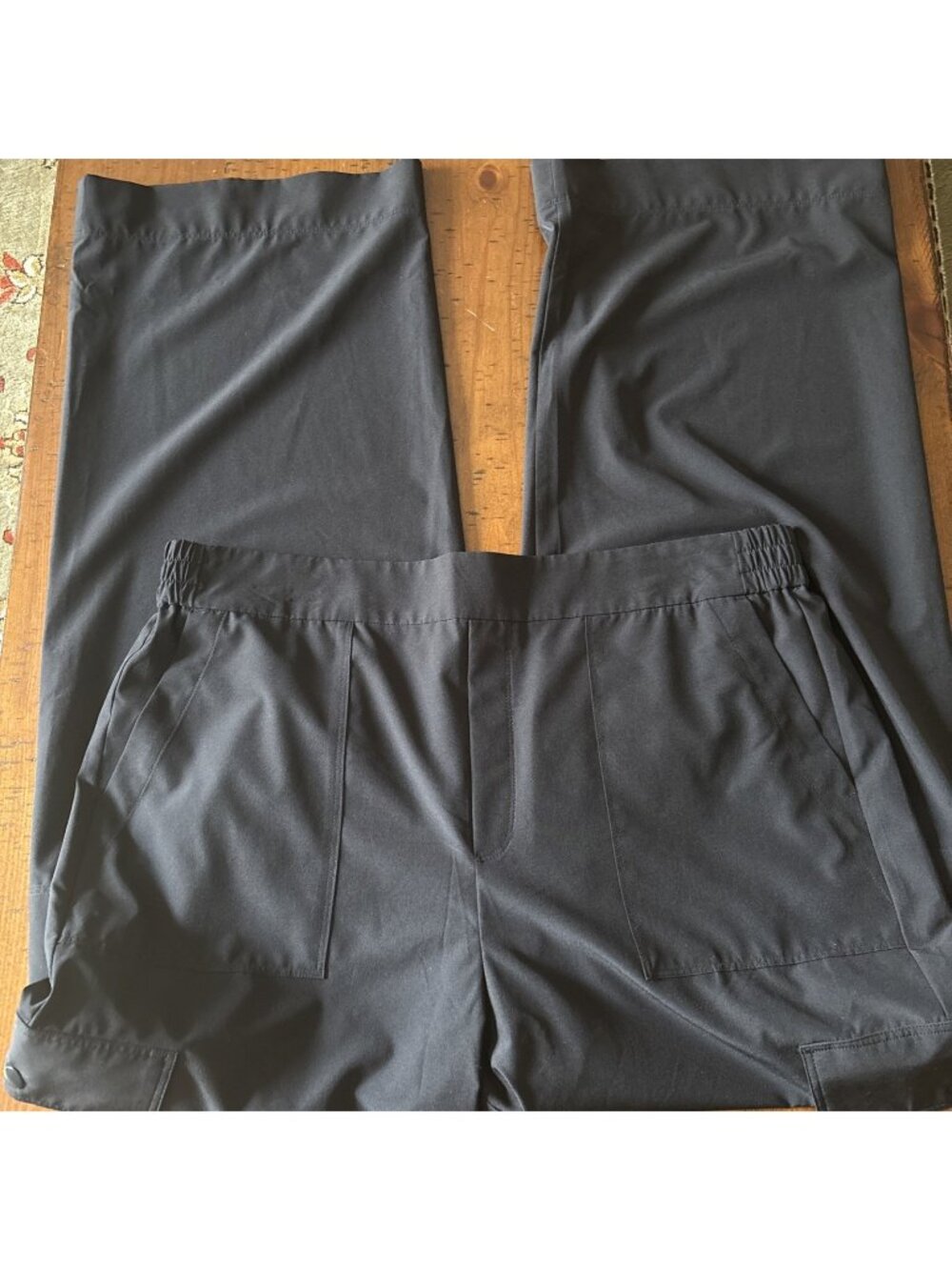 Lou & Grey Womens Black Wide Leg Pants XL Relaxes